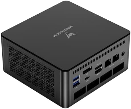 MINISFORUM UM890 Pro Mini PC AMD Ryzen 9 8945HS 8C/16T  up to 5 2GHz  32GB DDR5 1TB PCIe4 0 SSD  2xUSB4 PD 8K  1xHDMI 1xDP Four Outputs  2x RJ45  BT5 2 4xUSB3 2 AMD Radeon 780M Graphics Micro Computer