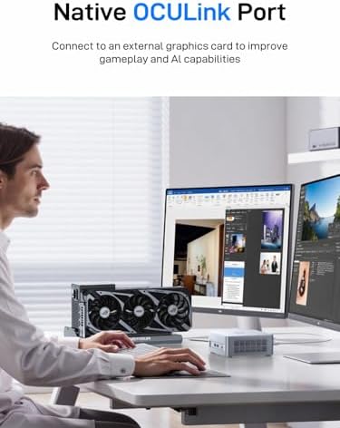 MINISFORUM UM890 Pro Mini PC AMD Ryzen 9 8945HS 8C/16T  up to 5 2GHz  32GB DDR5 1TB PCIe4 0 SSD  2xUSB4 PD 8K  1xHDMI 1xDP Four Outputs  2x RJ45  BT5 2 4xUSB3 2 AMD Radeon 780M Graphics Micro Computer