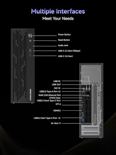 MINISFORUM UM890 Pro Mini PC AMD Ryzen 9 8945HS 8C/16T  up to 5 2GHz  32GB DDR5 1TB PCIe4 0 SSD  2xUSB4 PD 8K  1xHDMI 1xDP Four Outputs  2x RJ45  BT5 2 4xUSB3 2 AMD Radeon 780M Graphics Micro Computer