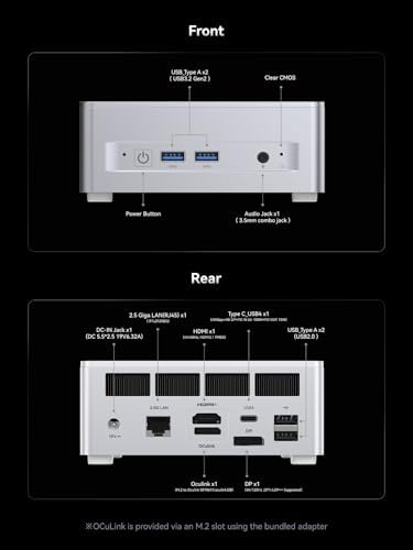 MINISFORUM X1 Lite 255 Mini PC Barebone AMD Ryzen 7 255  8C/16T  up to 4 9 GHz   Mini Computer AMD Radeon 780M Dual DDR5 RAM  M 2 SSD HDMI/DP/USB4 4K Video Output  5 x USB  2 5G LAN  Wi Fi 6e/BT5 2