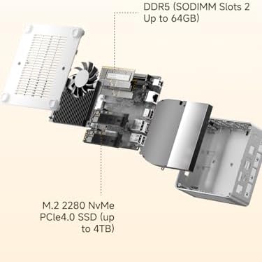MINISFORUM X1 Lite 255 Mini PC Barebone AMD Ryzen 7 255  8C/16T  up to 4 9 GHz   Mini Computer AMD Radeon 780M Dual DDR5 RAM  M 2 SSD HDMI/DP/USB4 4K Video Output  5 x USB  2 5G LAN  Wi Fi 6e/BT5 2