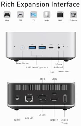 MINISFORUM X1 Lite 255 Mini PC Barebone AMD Ryzen 7 255  8C/16T  up to 4 9 GHz   Mini Computer AMD Radeon 780M Dual DDR5 RAM  M 2 SSD HDMI/DP/USB4 4K Video Output  5 x USB  2 5G LAN  Wi Fi 6e/BT5 2