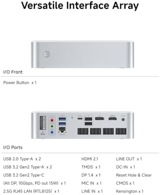 MINISFORUM X1 Lite 255 Mini PC Barebone AMD Ryzen 7 255  8C/16T  up to 4 9 GHz   Mini Computer AMD Radeon 780M Dual DDR5 RAM  M 2 SSD HDMI/DP/USB4 4K Video Output  5 x USB  2 5G LAN  Wi Fi 6e/BT5 2