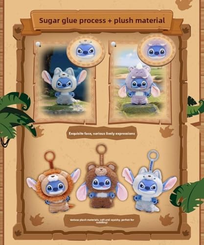 MINISO Disney Stitch Wild Animal Series Vinyl Surprise Box Figure Model Random Design Blind Box Toy Collectible Toy for Home Decor Birthday Gift  Random One Figure 