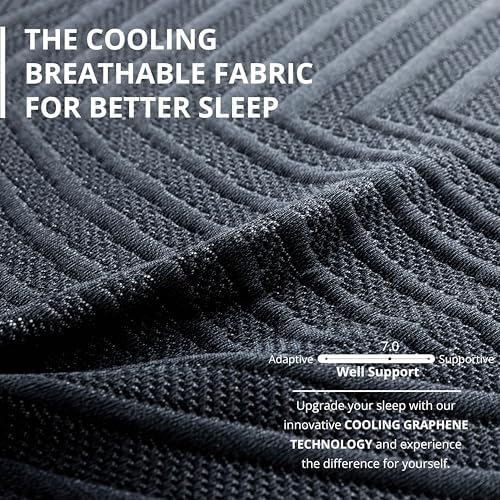 MLILY EGOHOME 14 Inch Queen Memory Foam Mattress for Back Pain  Cooling Copper Gel Bed in a Box  Foam Made in USA  CertiPUR US Certified  Therapeutic Medium Firm  60x80x14 Black