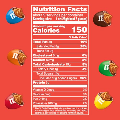 M&MS Mega Peanut Butter Chocolate Candy  Sharing Size  8 6 Oz Resealable Bag