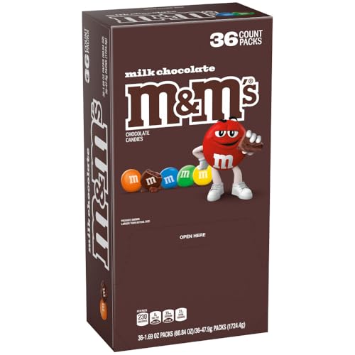 M&MS Milk Chocolate Candy  Full Size  1 69 oz Bag  Pack of 36