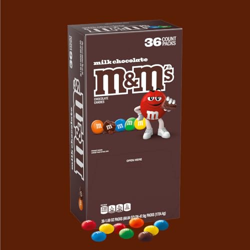 M&MS Milk Chocolate Candy  Full Size  1 69 oz Bag  Pack of 36