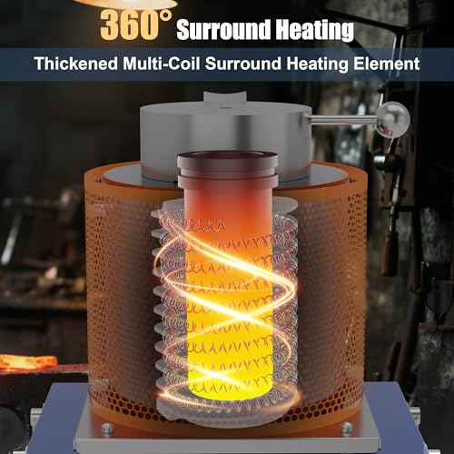 MMasters Electric Melting Furnace 3KG  Digital PID Temperature Control  Metal Melting Tool for Gold  Silver  Copper  Scrap  DIY Casting & Jewelry Making
