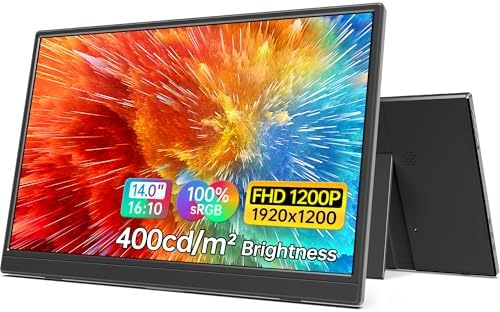 MNN Portable Monitor 15 6inch FHD 1080P USB C HDMI Gaming Ultra Slim IPS Display w/Smart Cover & Speakers HDR Plug&Play  External Monitor for Laptop PC Phone Mac  15 6 1080P 