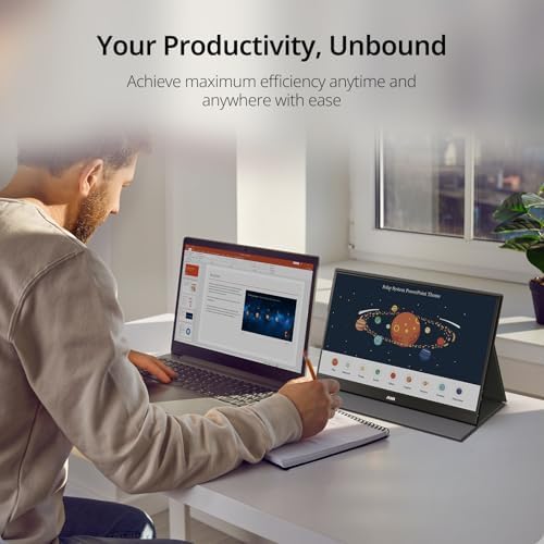 MNN Portable Monitor 15 6inch FHD 1080P USB C HDMI Gaming Ultra Slim IPS Display w/Smart Cover & Speakers HDR Plug&Play  External Monitor for Laptop PC Phone Mac  15 6 1080P 