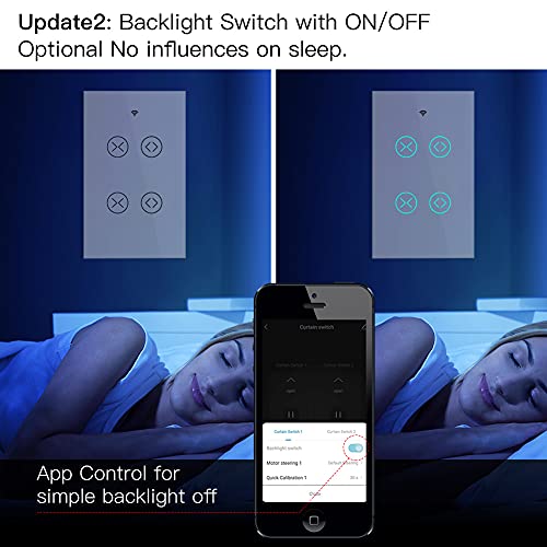 MOES 2 4GHz WiFi Wall Touch Smart Switch Neutral Wire Required  3 Way Multi Control  Glass Panel Light Switch Work with Smart Life/Tuya App  RF433 Remote Control  Alexa and Google Home White 1 Gang