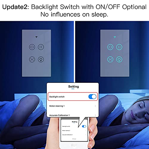 MOES 2 4GHz WiFi Wall Touch Smart Switch Neutral Wire Required  3 Way Multi Control  Glass Panel Light Switch Work with Smart Life/Tuya App  RF433 Remote Control  Alexa and Google Home White 1 Gang