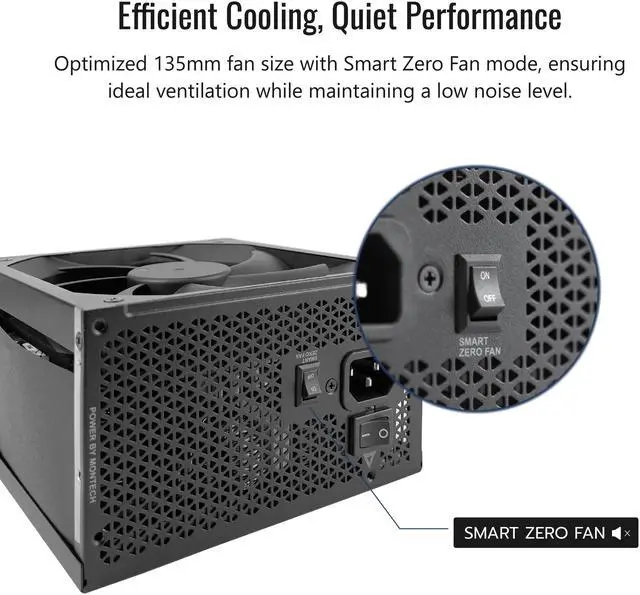 MONTECH CENTURY II   1050W High End ATX Gaming Power Supply   80 Plus Gold & Cybenetics Platinum   Fully Modular    ATX 3 1 & PCIe 5 1 Ready with 12V 2x6 Cable   10 Years Warranty