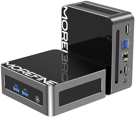 MOREFINE Mini PC  13th Twin Lake N150  up to 3 6GHz   16GB DDR4 1TB PCIe NVMe SSD  Desktop Computers Support 4K Dual HDMI Display/WiFi6/BT5 2/USB3 2/2 5G LAN/WOL Home/Office