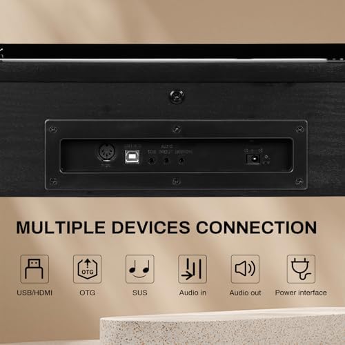 MOSEN Digital Piano 88 Key Weighted Keyboard with Hammer Action  Portable Electric Piano Set with X Stand  Recording Headphone Mode  Sustain Pedal  Music Rest  Dual Keyboard for Beginner  MDP 80D