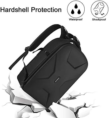 MOSISO Camera Backpack  DSLR/SLR/Mirrorless Photography Camera Bag 15 16 inch Waterproof Hardshell Case with Tripod Holder&Laptop Compartment Compatible with Canon/Nikon/Sony  Black