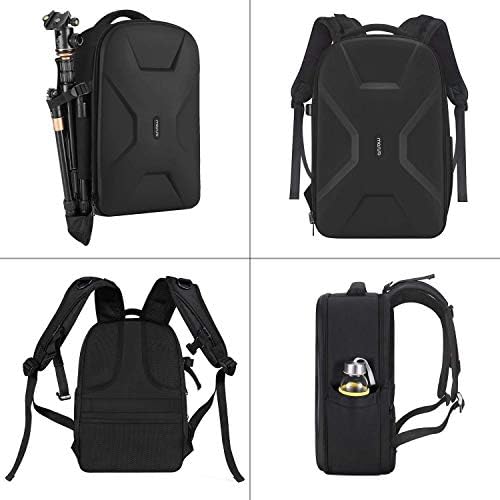 MOSISO Camera Backpack  DSLR/SLR/Mirrorless Photography Camera Bag 15 16 inch Waterproof Hardshell Case with Tripod Holder&Laptop Compartment Compatible with Canon/Nikon/Sony  Black