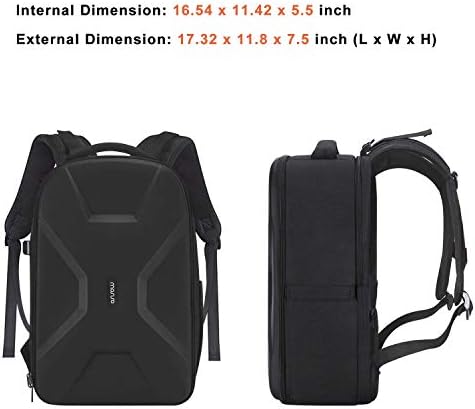 MOSISO Camera Backpack  DSLR/SLR/Mirrorless Photography Camera Bag 15 16 inch Waterproof Hardshell Case with Tripod Holder&Laptop Compartment Compatible with Canon/Nikon/Sony  Black