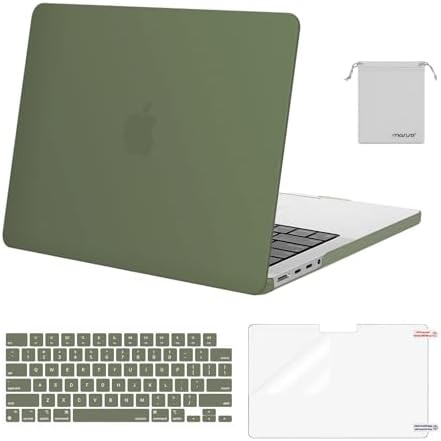 MOSISO Compatible with MacBook Pro 14 inch Case 2026 2025 2024 2023 2022 2021 M5 M4 M3 M2 M1 A3434 A3112 A3185 A3401 A2918 A2992 A2779 A2442 Hard Case&Keyboard Cover&Screen Film&Pouch  Transparent