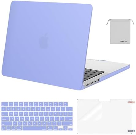 MOSISO Compatible with MacBook Pro 14 inch Case 2026 2025 2024 2023 2022 2021 M5 M4 M3 M2 M1 A3434 A3112 A3185 A3401 A2918 A2992 A2779 A2442 Hard Case&Keyboard Cover&Screen Film&Pouch  Transparent