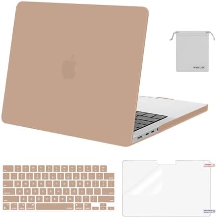MOSISO Compatible with MacBook Pro 14 inch Case 2026 2025 2024 2023 2022 2021 M5 M4 M3 M2 M1 A3434 A3112 A3185 A3401 A2918 A2992 A2779 A2442 Hard Case&Keyboard Cover&Screen Film&Pouch  Transparent