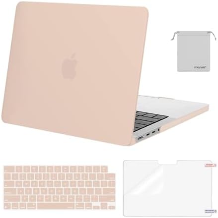 MOSISO Compatible with MacBook Pro 14 inch Case 2026 2025 2024 2023 2022 2021 M5 M4 M3 M2 M1 A3434 A3112 A3185 A3401 A2918 A2992 A2779 A2442 Hard Case&Keyboard Cover&Screen Film&Pouch  Transparent