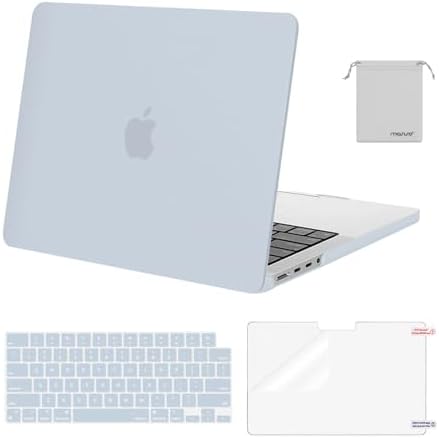 MOSISO Compatible with MacBook Pro 14 inch Case 2026 2025 2024 2023 2022 2021 M5 M4 M3 M2 M1 A3434 A3112 A3185 A3401 A2918 A2992 A2779 A2442 Hard Case&Keyboard Cover&Screen Film&Pouch  Transparent