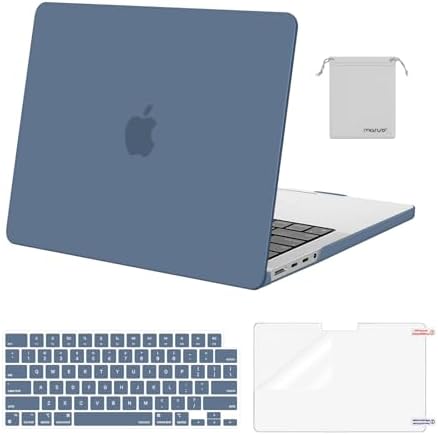 MOSISO Compatible with MacBook Pro 14 inch Case 2026 2025 2024 2023 2022 2021 M5 M4 M3 M2 M1 A3434 A3112 A3185 A3401 A2918 A2992 A2779 A2442 Hard Case&Keyboard Cover&Screen Film&Pouch  Transparent