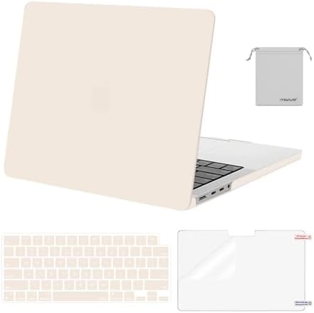MOSISO Compatible with MacBook Pro 14 inch Case 2026 2025 2024 2023 2022 2021 M5 M4 M3 M2 M1 A3434 A3112 A3185 A3401 A2918 A2992 A2779 A2442 Hard Case&Keyboard Cover&Screen Film&Pouch  Transparent
