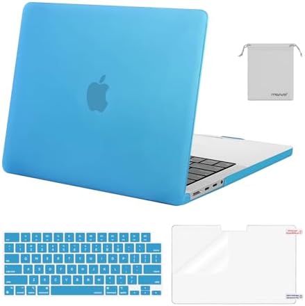 MOSISO Compatible with MacBook Pro 14 inch Case 2026 2025 2024 2023 2022 2021 M5 M4 M3 M2 M1 A3434 A3112 A3185 A3401 A2918 A2992 A2779 A2442 Hard Case&Keyboard Cover&Screen Film&Pouch  Transparent