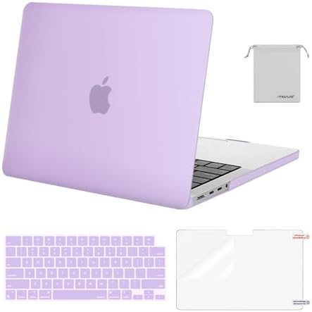 MOSISO Compatible with MacBook Pro 14 inch Case 2026 2025 2024 2023 2022 2021 M5 M4 M3 M2 M1 A3434 A3112 A3185 A3401 A2918 A2992 A2779 A2442 Hard Case&Keyboard Cover&Screen Film&Pouch  Transparent