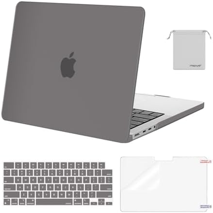 MOSISO Compatible with MacBook Pro 14 inch Case 2026 2025 2024 2023 2022 2021 M5 M4 M3 M2 M1 A3434 A3112 A3185 A3401 A2918 A2992 A2779 A2442 Hard Case&Keyboard Cover&Screen Film&Pouch  Transparent