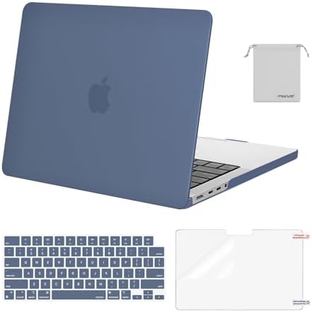 MOSISO Compatible with MacBook Pro 14 inch Case 2026 2025 2024 2023 2022 2021 M5 M4 M3 M2 M1 A3434 A3112 A3185 A3401 A2918 A2992 A2779 A2442 Hard Case&Keyboard Cover&Screen Film&Pouch  Transparent