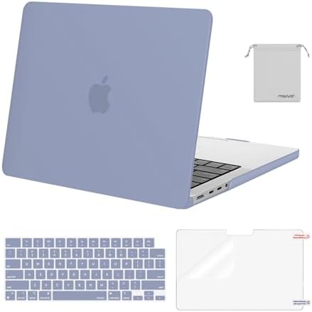 MOSISO Compatible with MacBook Pro 14 inch Case 2026 2025 2024 2023 2022 2021 M5 M4 M3 M2 M1 A3434 A3112 A3185 A3401 A2918 A2992 A2779 A2442 Hard Case&Keyboard Cover&Screen Film&Pouch  Transparent