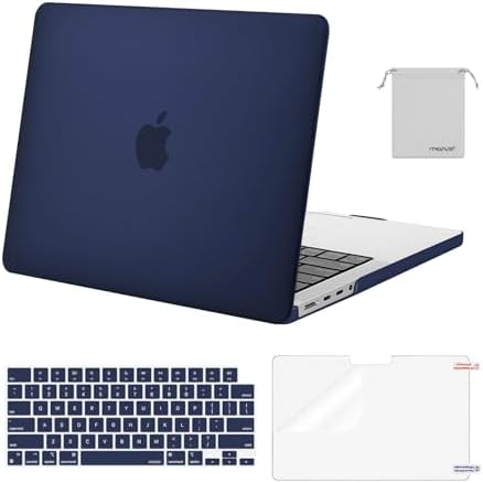 MOSISO Compatible with MacBook Pro 14 inch Case 2026 2025 2024 2023 2022 2021 M5 M4 M3 M2 M1 A3434 A3112 A3185 A3401 A2918 A2992 A2779 A2442 Hard Case&Keyboard Cover&Screen Film&Pouch  Transparent
