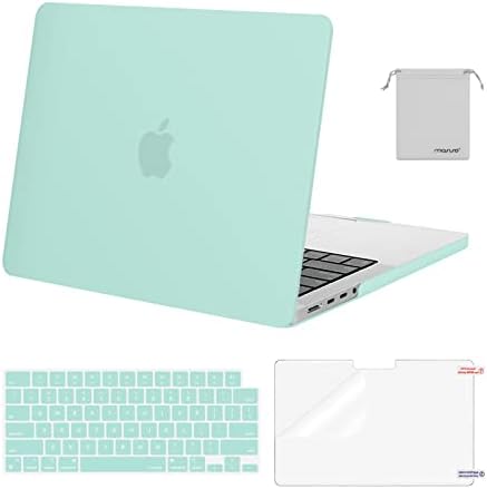 MOSISO Compatible with MacBook Pro 14 inch Case 2026 2025 2024 2023 2022 2021 M5 M4 M3 M2 M1 A3434 A3112 A3185 A3401 A2918 A2992 A2779 A2442 Hard Case&Keyboard Cover&Screen Film&Pouch  Transparent