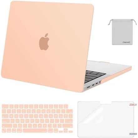 MOSISO Compatible with MacBook Pro 14 inch Case 2026 2025 2024 2023 2022 2021 M5 M4 M3 M2 M1 A3434 A3112 A3185 A3401 A2918 A2992 A2779 A2442 Hard Case&Keyboard Cover&Screen Film&Pouch  Transparent