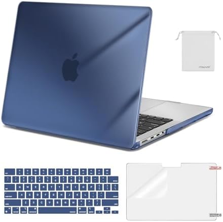 MOSISO Compatible with MacBook Pro 14 inch Case 2026 2025 2024 2023 2022 2021 M5 M4 M3 M2 M1 A3434 A3112 A3185 A3401 A2918 A2992 A2779 A2442 Hard Case&Keyboard Cover&Screen Film&Pouch  Transparent