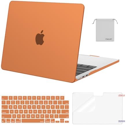 MOSISO Compatible with MacBook Air 13 inch Case M5 2026 M4 2025 M3 M2 2024 2022 A3449 A3240 A3113 A2681 Hard Shell&Keyboard Cover&Screen Film&Pouch for MacBook Air 13 6 inch Case  Crystal Clear