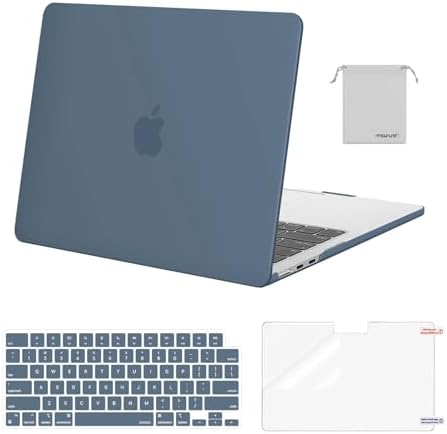 MOSISO Compatible with MacBook Air 13 inch Case M5 2026 M4 2025 M3 M2 2024 2022 A3449 A3240 A3113 A2681 Hard Shell&Keyboard Cover&Screen Film&Pouch for MacBook Air 13 6 inch Case  Crystal Clear