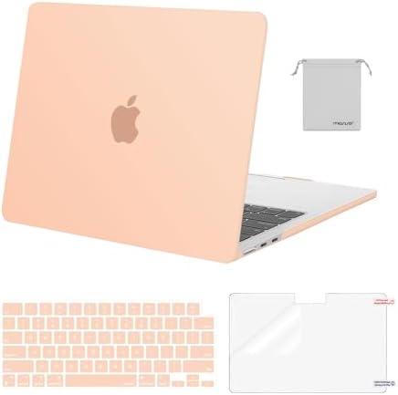 MOSISO Compatible with MacBook Air 13 inch Case M5 2026 M4 2025 M3 M2 2024 2022 A3449 A3240 A3113 A2681 Hard Shell&Keyboard Cover&Screen Film&Pouch for MacBook Air 13 6 inch Case  Crystal Clear