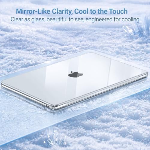 MOSISO Compatible with MacBook Air 13 inch Case M5 2026 M4 2025 M3 M2 2024 2022 A3449 A3240 A3113 A2681 Hard Shell&Keyboard Cover&Screen Film&Pouch for MacBook Air 13 6 inch Case  Crystal Clear