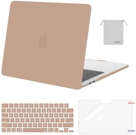 MOSISO Compatible with MacBook Air 13 inch Case M5 2026 M4 2025 M3 M2 2024 2022 A3449 A3240 A3113 A2681 Hard Shell&Keyboard Cover&Screen Film&Pouch for MacBook Air 13 6 inch Case  Crystal Clear