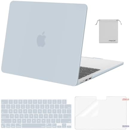 MOSISO Compatible with MacBook Air 13 inch Case M5 2026 M4 2025 M3 M2 2024 2022 A3449 A3240 A3113 A2681 Hard Shell&Keyboard Cover&Screen Film&Pouch for MacBook Air 13 6 inch Case  Crystal Clear