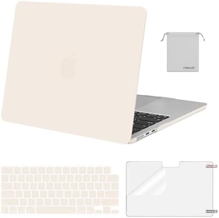 MOSISO Compatible with MacBook Air 13 inch Case M5 2026 M4 2025 M3 M2 2024 2022 A3449 A3240 A3113 A2681 Hard Shell&Keyboard Cover&Screen Film&Pouch for MacBook Air 13 6 inch Case  Crystal Clear