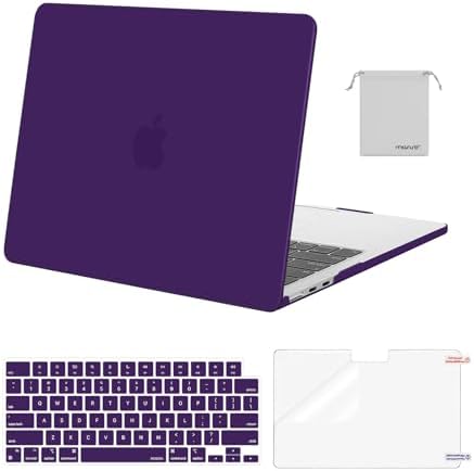 MOSISO Compatible with MacBook Air 13 inch Case M5 2026 M4 2025 M3 M2 2024 2022 A3449 A3240 A3113 A2681 Hard Shell&Keyboard Cover&Screen Film&Pouch for MacBook Air 13 6 inch Case  Crystal Clear