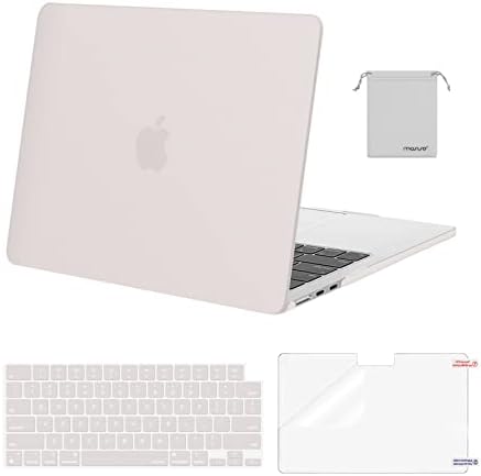 MOSISO Compatible with MacBook Air 13 inch Case M5 2026 M4 2025 M3 M2 2024 2022 A3449 A3240 A3113 A2681 Hard Shell&Keyboard Cover&Screen Film&Pouch for MacBook Air 13 6 inch Case  Crystal Clear