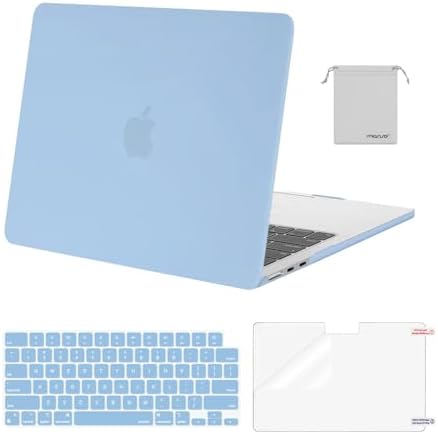 MOSISO Compatible with MacBook Air 13 inch Case M5 2026 M4 2025 M3 M2 2024 2022 A3449 A3240 A3113 A2681 Hard Shell&Keyboard Cover&Screen Film&Pouch for MacBook Air 13 6 inch Case  Crystal Clear