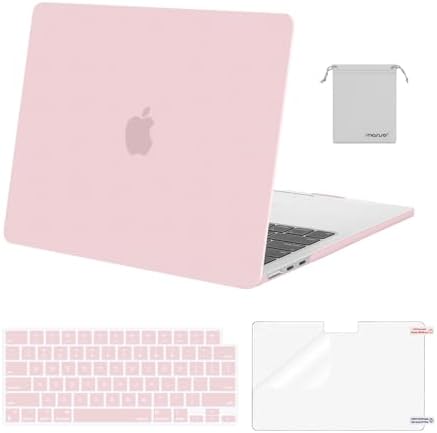 MOSISO Compatible with MacBook Air 13 inch Case M5 2026 M4 2025 M3 M2 2024 2022 A3449 A3240 A3113 A2681 Hard Shell&Keyboard Cover&Screen Film&Pouch for MacBook Air 13 6 inch Case  Crystal Clear